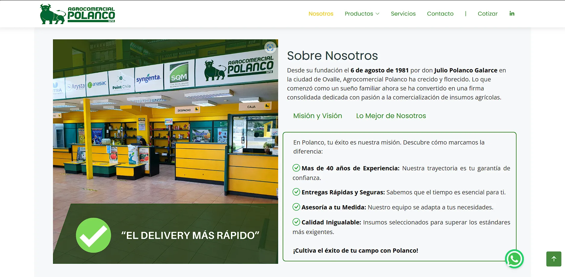 Captura 3 del proyecto Agrocomercial Polanco