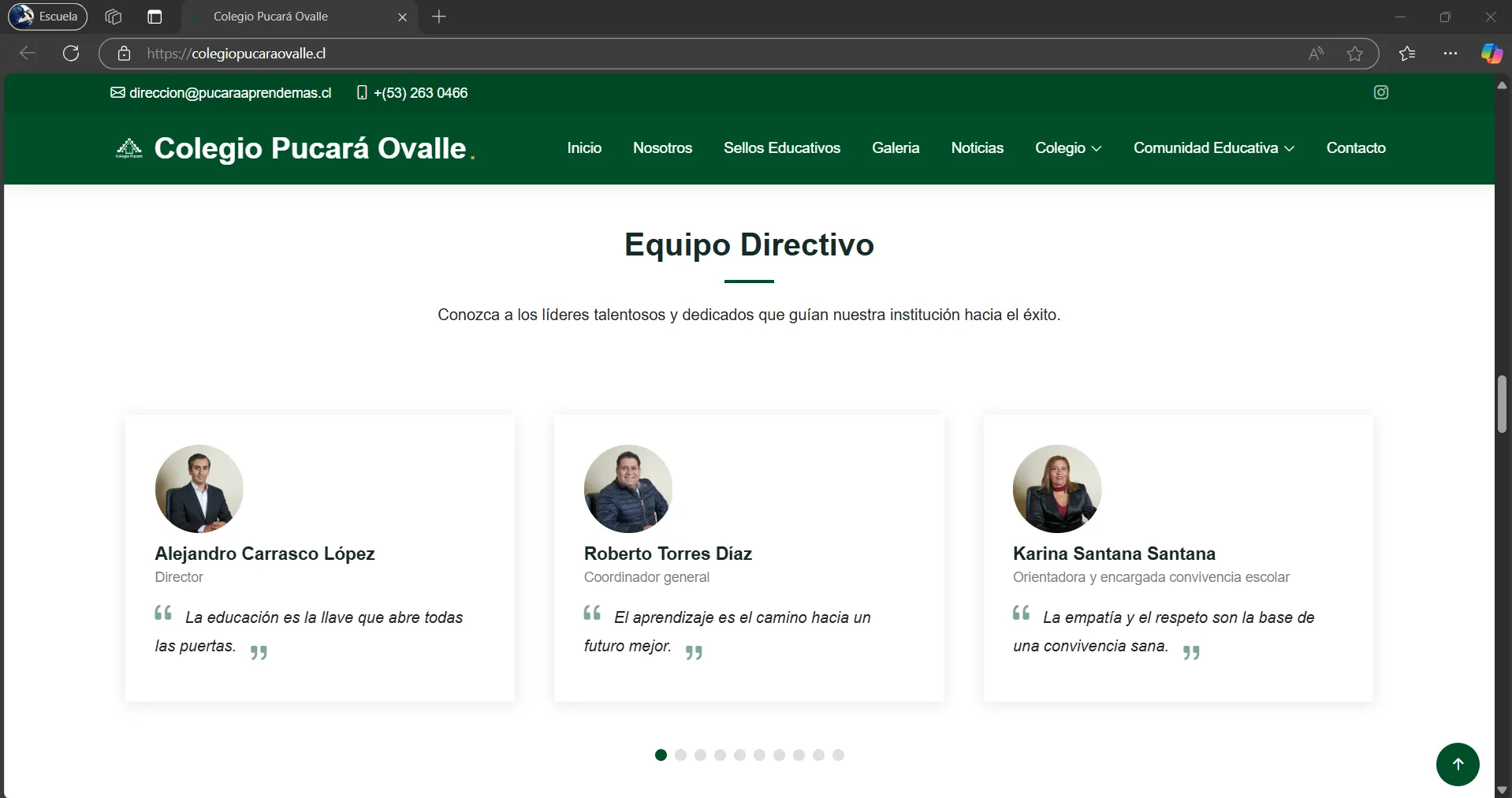 Captura 2 del proyecto Colegio Pucará
